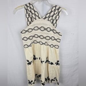 Zara Girl's Cream and Black Sleeveless Dress Sz 13-14